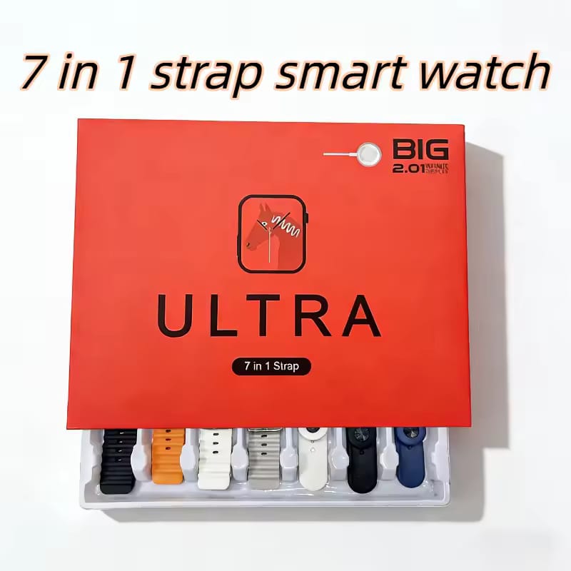 Smart Watch Ultra 9 - 7 in 1 Straps 49MM Smartwatch with Fitness Tracker